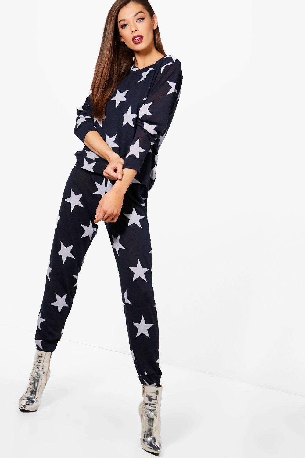 star print jogger set